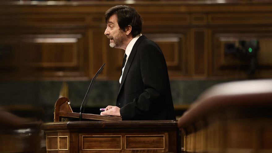 Archivo - El secretario de Horizonte Republicano de Podemos y diputado de Unidas Podemos, Rafa Mayoral, interviene en una sesión plenaria en el Congreso de los Diputados, a 17 de marzo de 2022, en Madrid (España).
