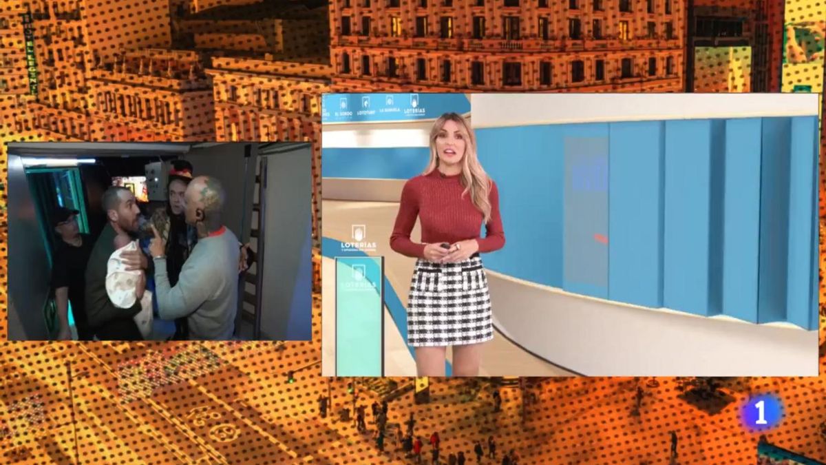 'La Revuelta' durante la emisión del sorteo de la Lotería junto a la "sección" de Jorge Ponce