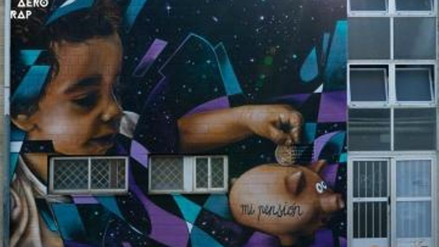 Mural ‘Mi pensión’ de SoenBravo