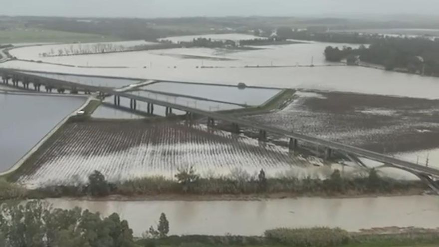 Imágenes del rio Guadalete a su paso por Jerez