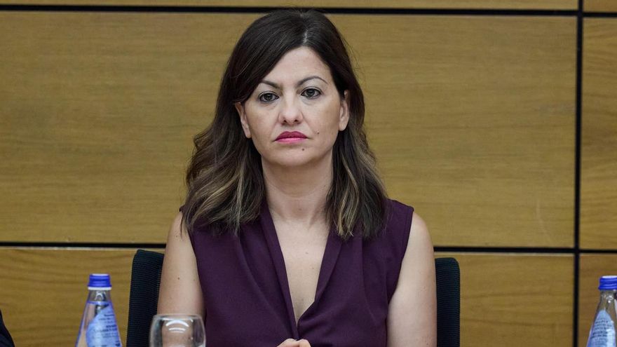 La ministra de Juventud e Infancia, Sira Rego, durante la conferencia sectorial sobre Infancia.