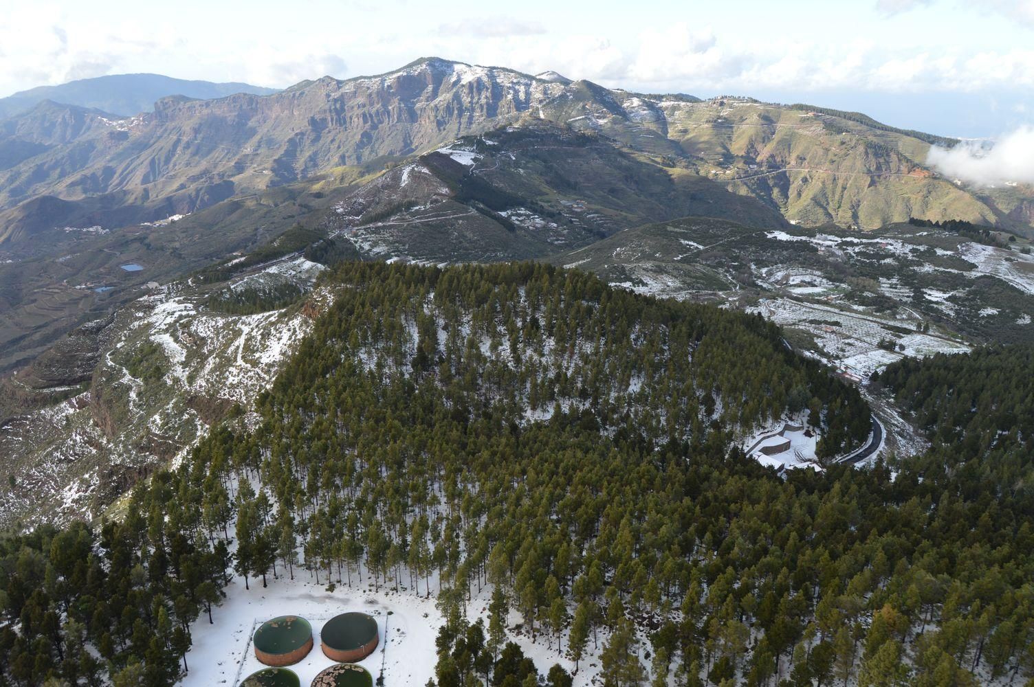 El Roque Nublo a vista de pájaro.
