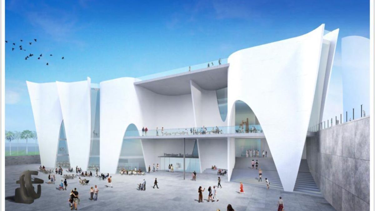 Archivo - Proyecto del museo Hermitage (proyecto de Toyo Ito) en la Nueva Bocana del Puerto de Barcelona