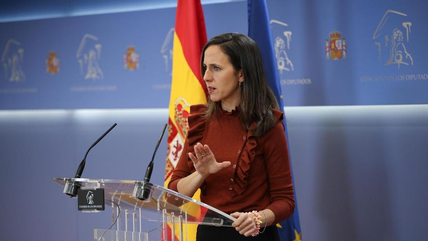 La portavoz de Podemos en el Congreso, Ione Belarra.