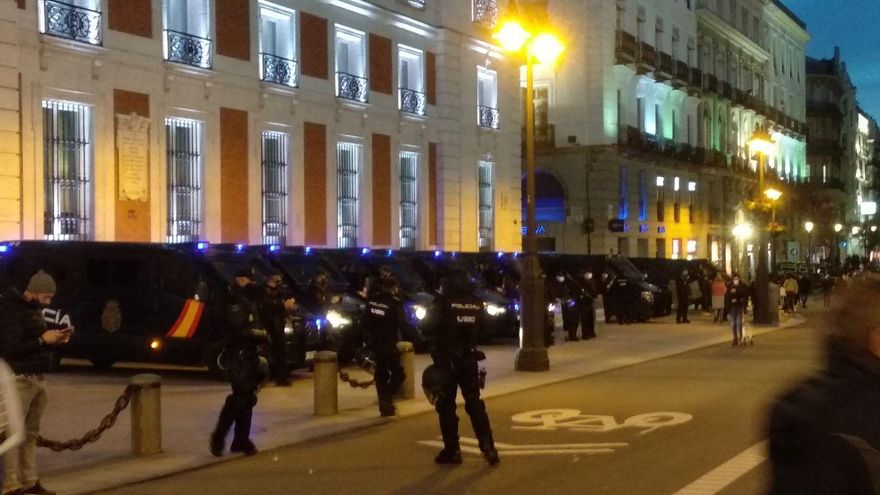 Manifestación en Madrid a favor de la libertad de Pablo Hasél.