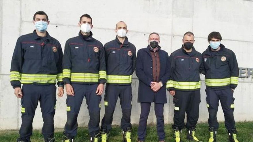 Miembros de los Bomberos de Ponferrada.