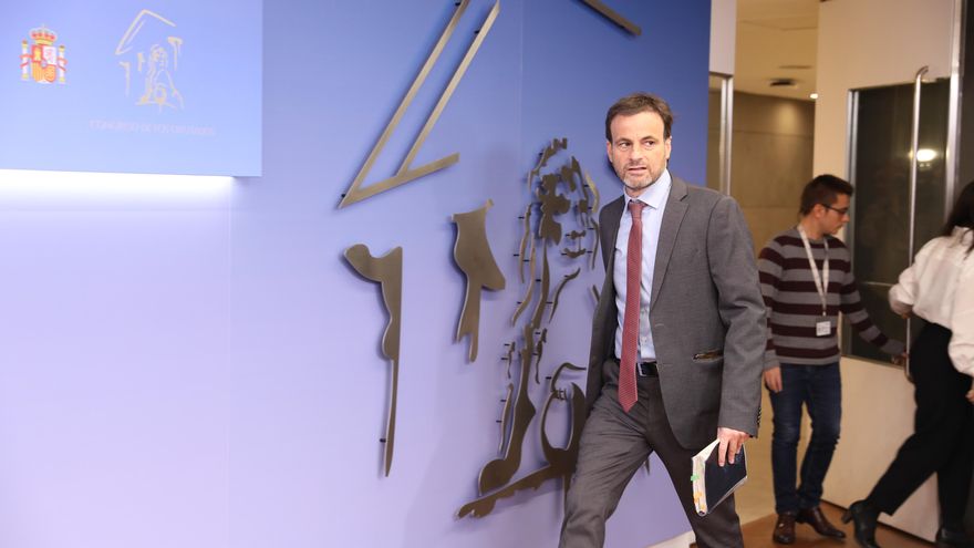 Jaume Asens, en una rueda de prensa en el Congreso