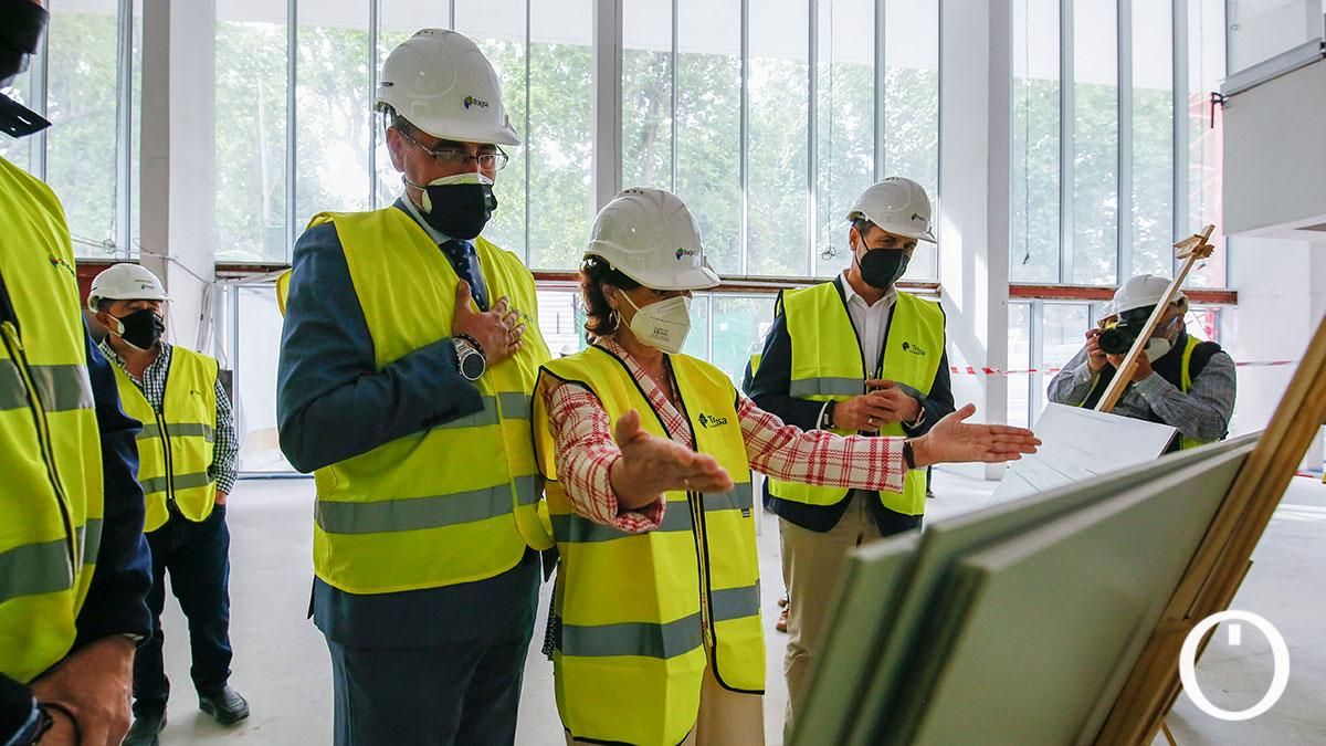 La vicepresidenta del Gobierno Carmen Calvo visita las obras de la Biblioteca del Estado