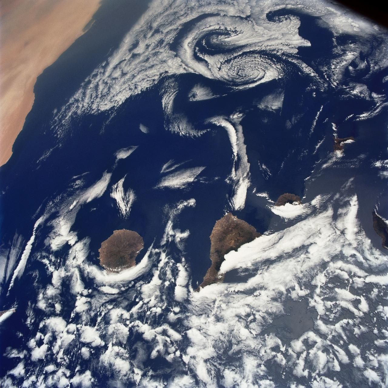 Las Islas Canarias vistas desde el espacio. (La Nasa).