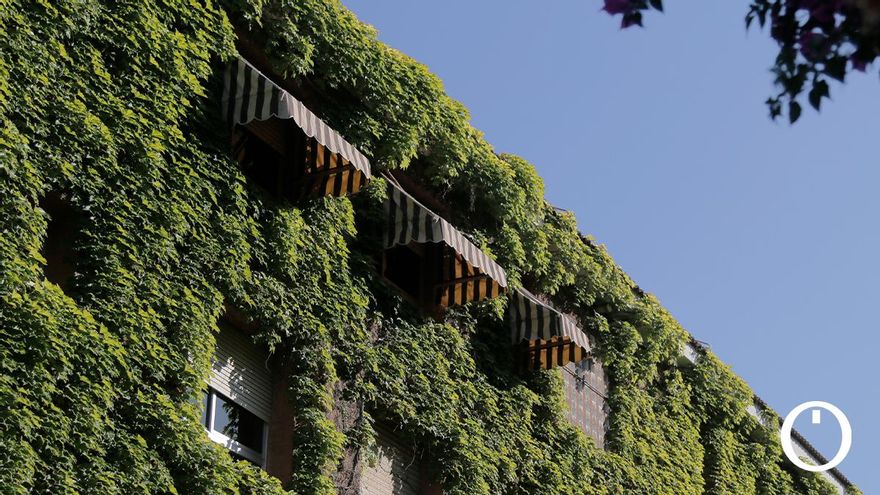 Edificio de la calle Teruel con cubierta vegetal