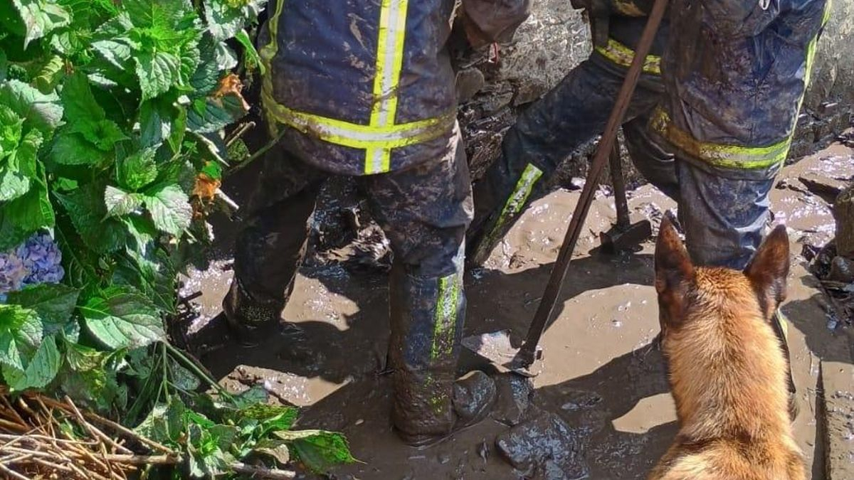 Una fuerte tromba de agua deja daños en viviendas y explotaciones ganaderas en Llamera