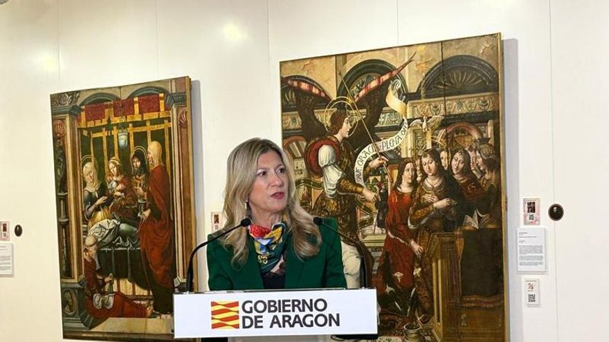 Aragón prevé completar en noviembre el regreso de las pinturas profanas de Sijena