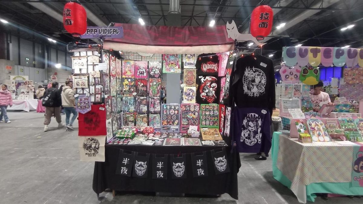 El estand de Sara en otra edifición de la Japan Weekend en Madrid