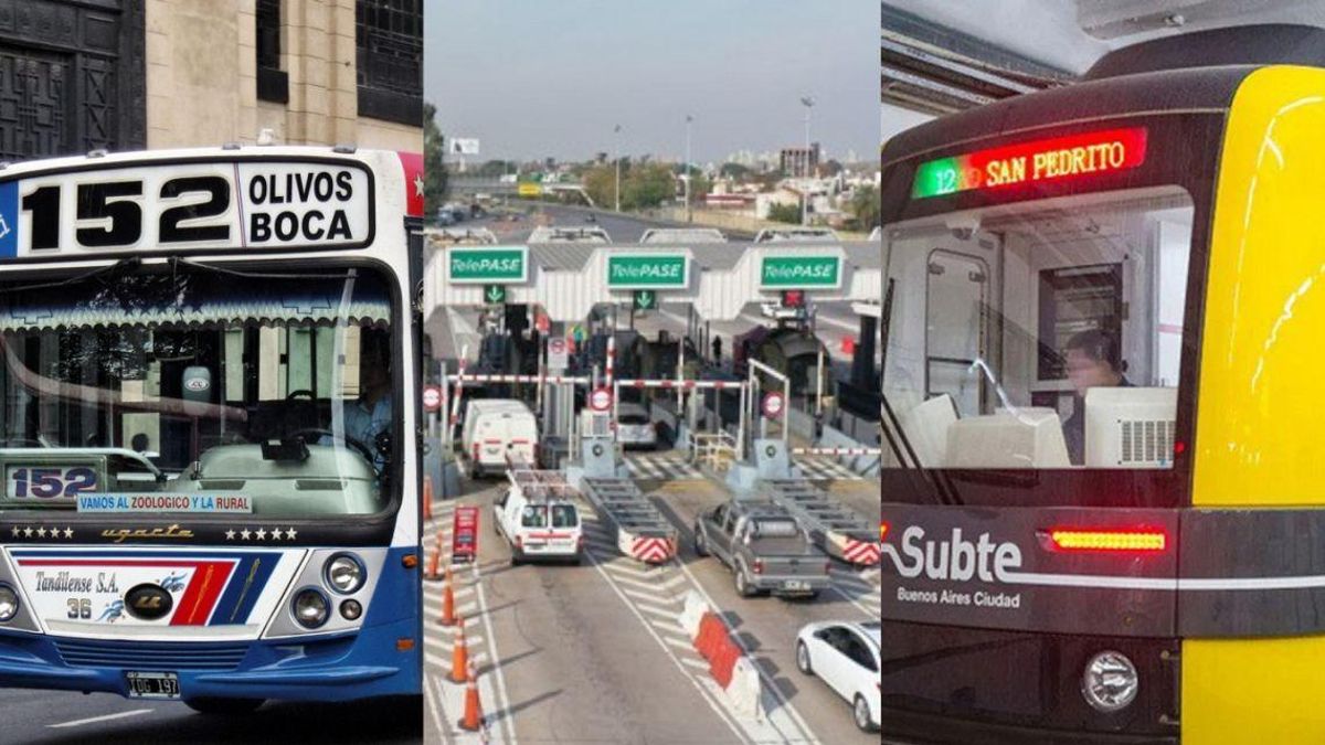 Aumentan los colectivos, peajes y subtes