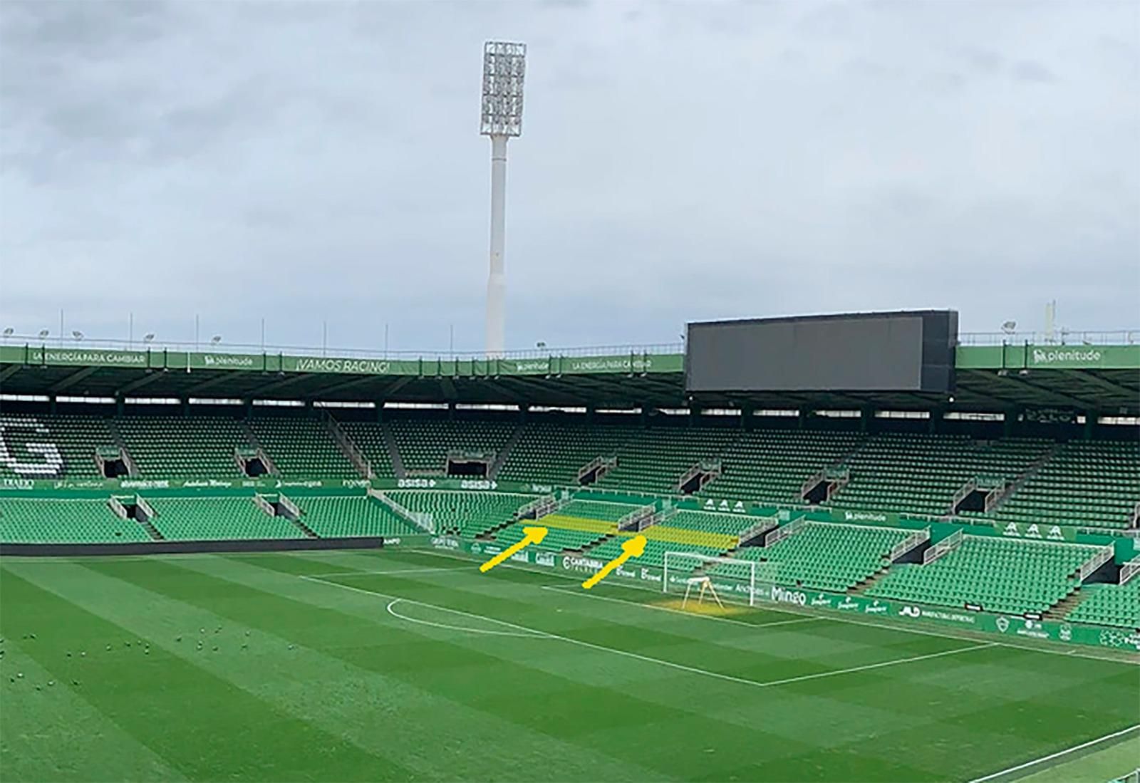 Nueva ubicación para socios PMR en la zona sur del estadio de El Sardinero.