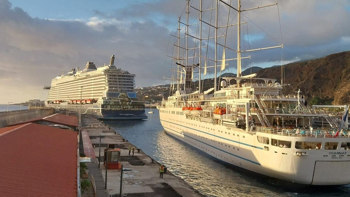 Primeras escalas en el puerto de Santa Cruz de La Palma de los cruceros ‘Mein Schiff Relax’  y  ‘Club Med 2’ con casi 4.400 pasajeros