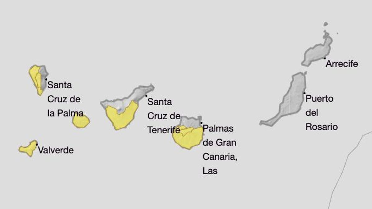 Mapa de la Aemet del aviso por altas temperaturas el miércoles, 6 de agosto