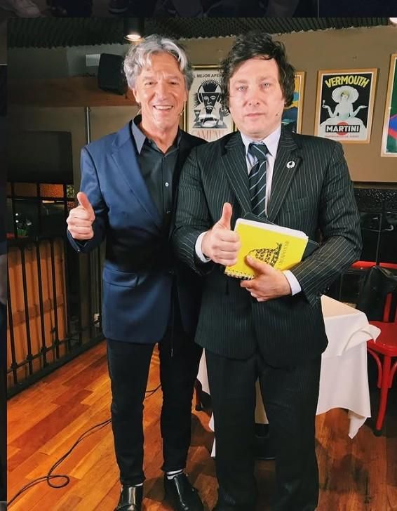 Marcelo Grandio y Javier Milei, más jóvenes, el 10 de septiembre de 2019