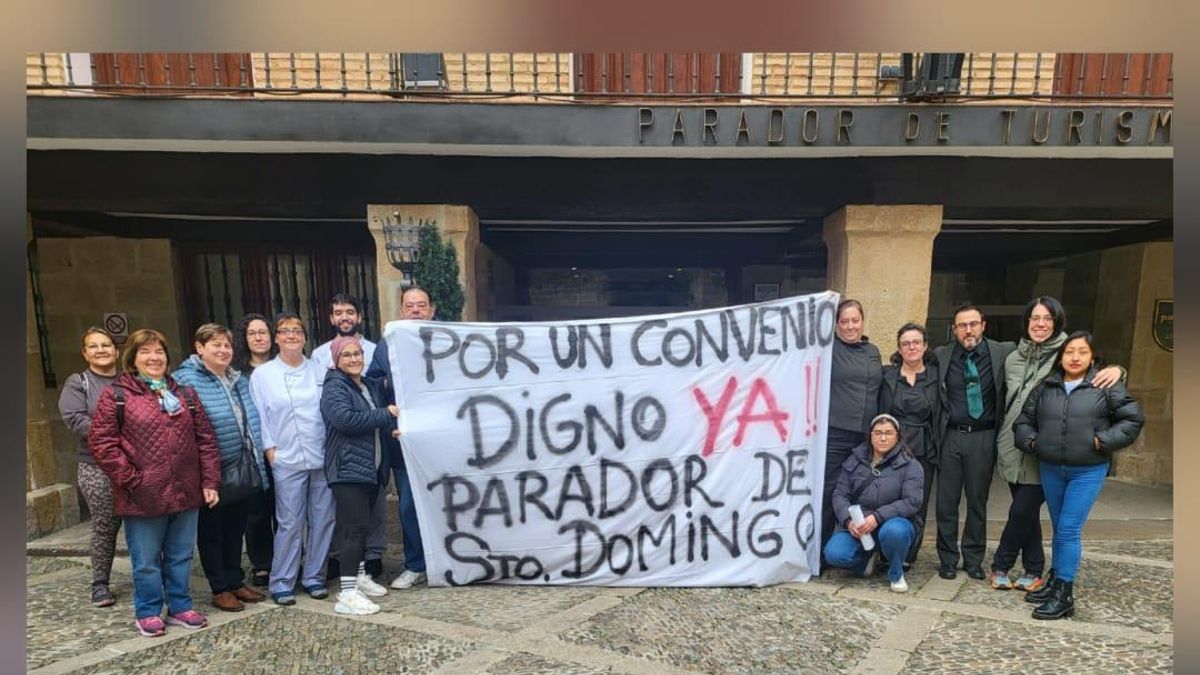 Protesta del parador de Santo Domingo