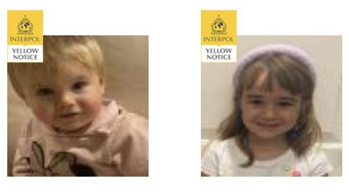 Anna y Olivia, incluidas en la web de la Interpol