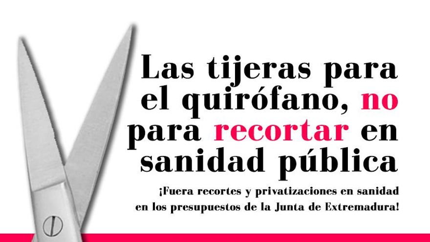 La Junta rechaza las concentraciones convocadas en Extremadura contra los recortes en la sanidad pública