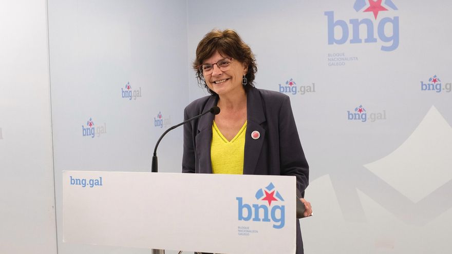 La senadora del BNG, Carme da Silva, en rueda de prensa.