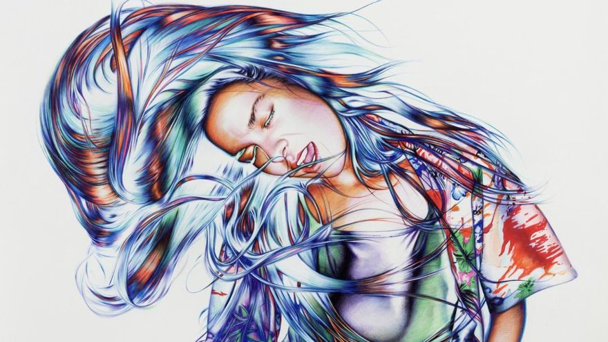 Obra de Juan Francisco Casas, parte de la exposición 'On paper'