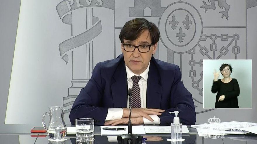 El ministro de Sanidad, Salvador Illa, en rueda de prensa
