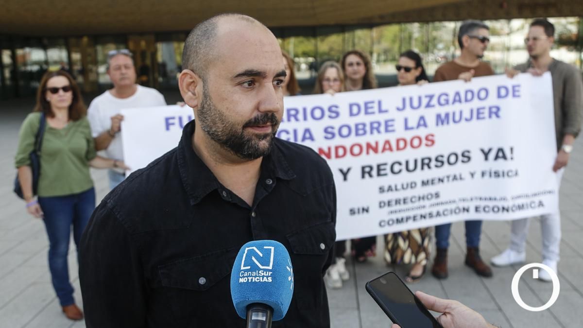 Alberto Armas, portavoz de los funcionarios del Juzgado de la Violencia a la Mujer