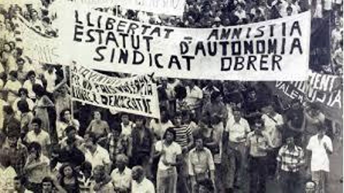 Manifestació de la Taula de Forces Polítiques i Sindicals del País Valencià.