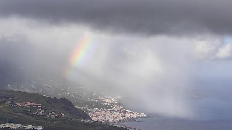 Imagen de archivo de un día de lluvias intensas en La Palma.