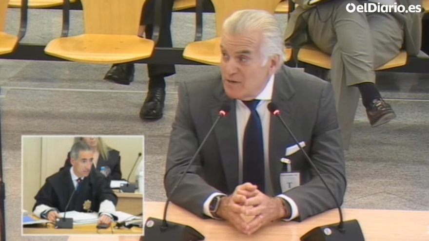 Luis Bárcenas, durante su declaración.