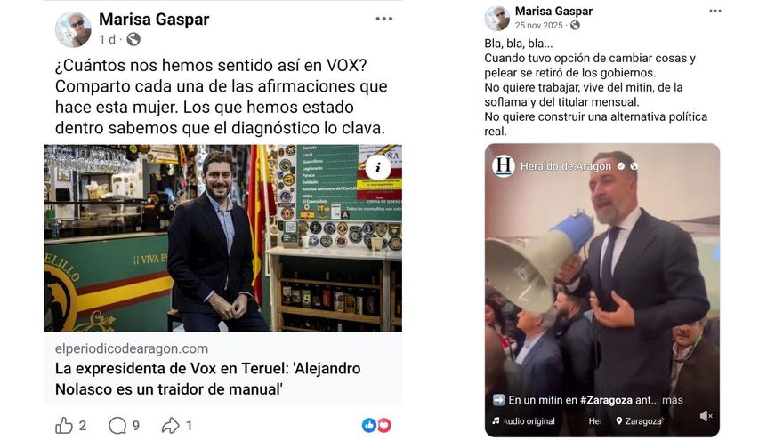 La sustituta de Julio Calvo en Zaragoza carga contra Vox y critica a Abascal: "No quiere trabajar, vive del mitin"