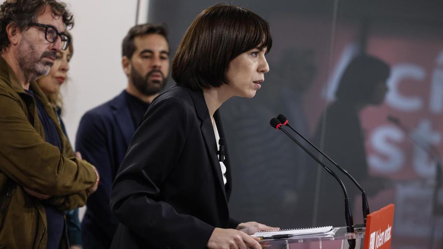 La ministra de Ciencia, Innovación y Universidad y secretaria general del PSPV-PSOE, Diana Morant, durante una reuda de prensa tras la Comisión Ejecutiva Nacional de los socialistas valencianos.