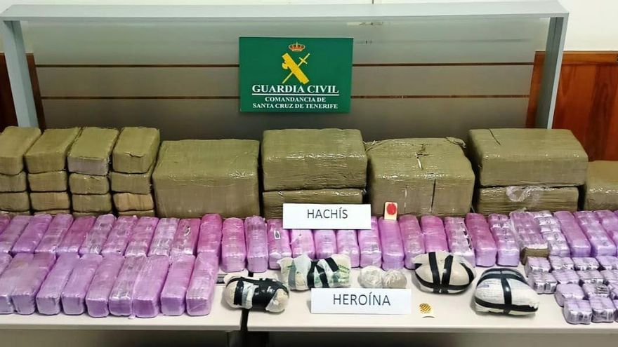 Imagan de la droga  incautada. GUARDIA CIVIL