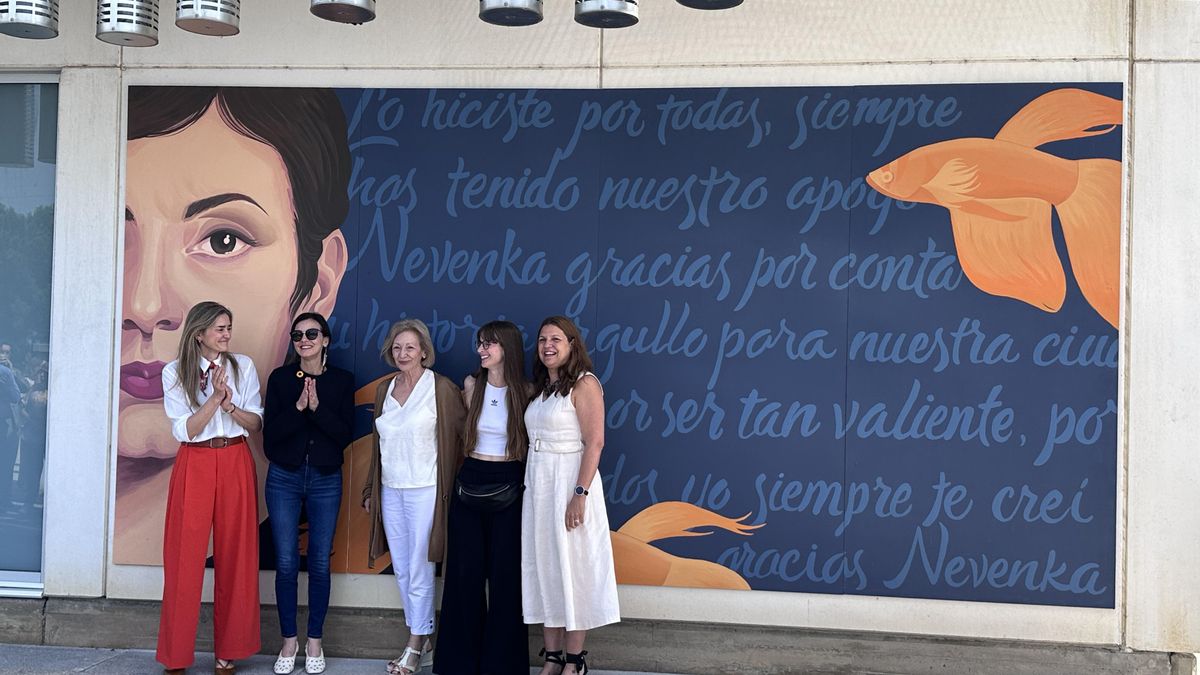 Inauguración del mural en honor a Nevenka en la Térmica Cultural.