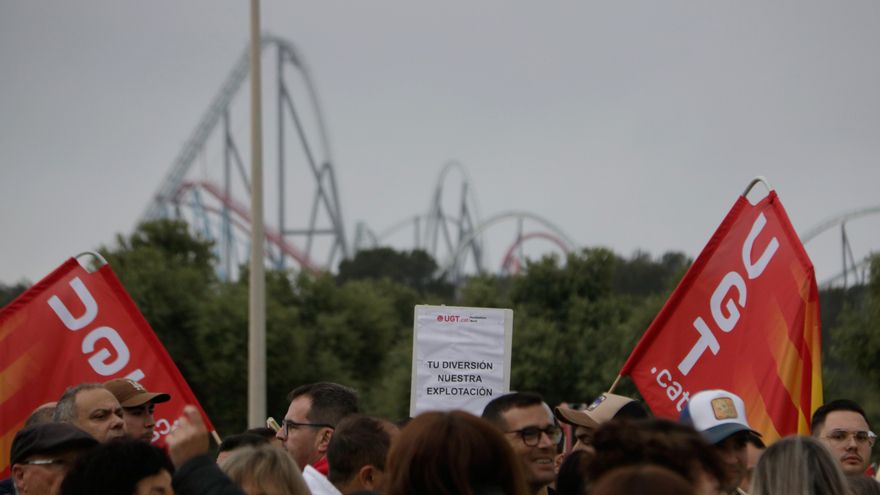Los sindicatos cifran en un 80% el seguimiento de la huelga de los trabajadores de PortAventura
