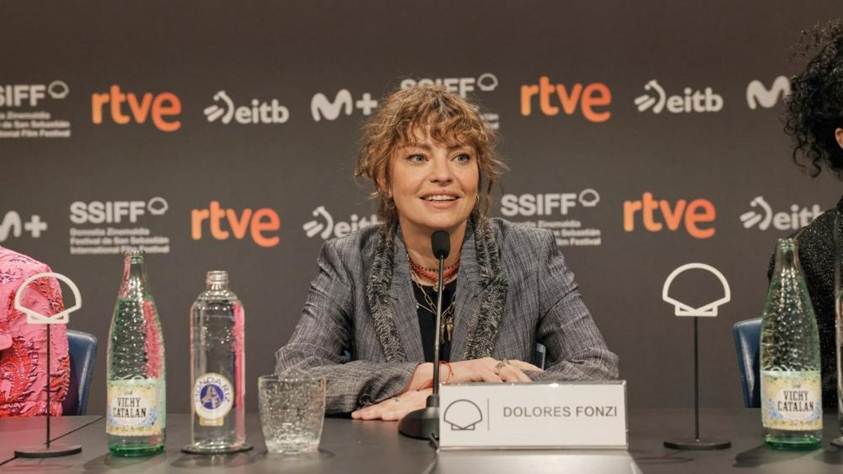 Dolores Fonzi durante la presentación de "Belén" en el Festival de San Sebastián.