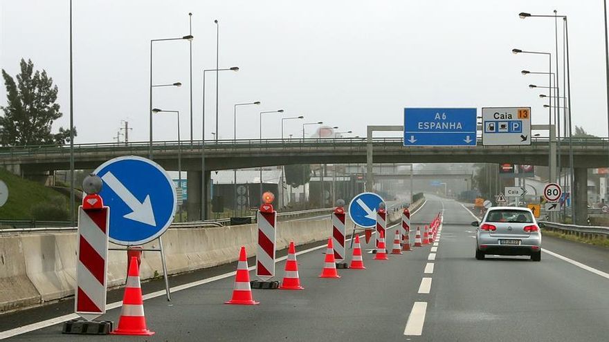 Control de entrada a Portugal en Caia (Elvas).
