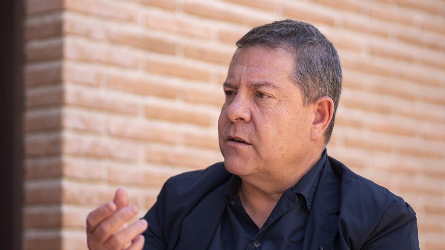 García-Page durante la entrevista con elDiario.es