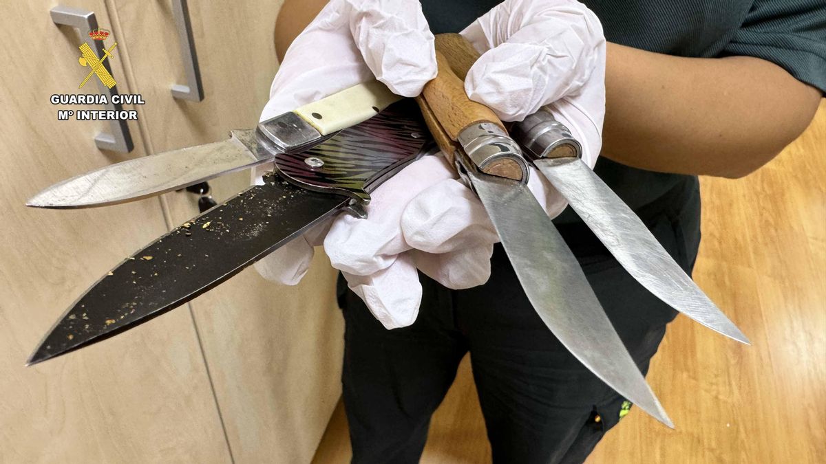 Armas prohibidas incautadas en las fiestas de Huércanos