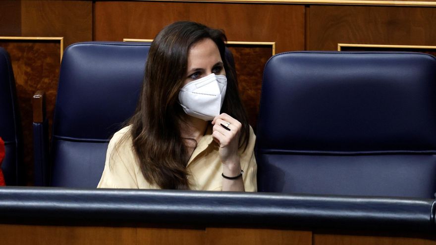 La ministra de Derechos Sociales, Ione Belarra, este miércoles en el Congreso de los Diputados. EFE/ Chema Moya