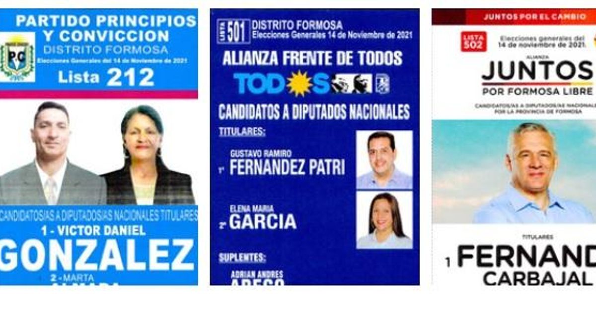 Las boletas para las elecciones del 14 de noviembre en Formosa
