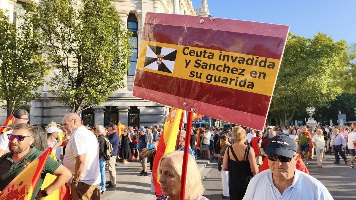 Asistentes a la protesta de Madrid.