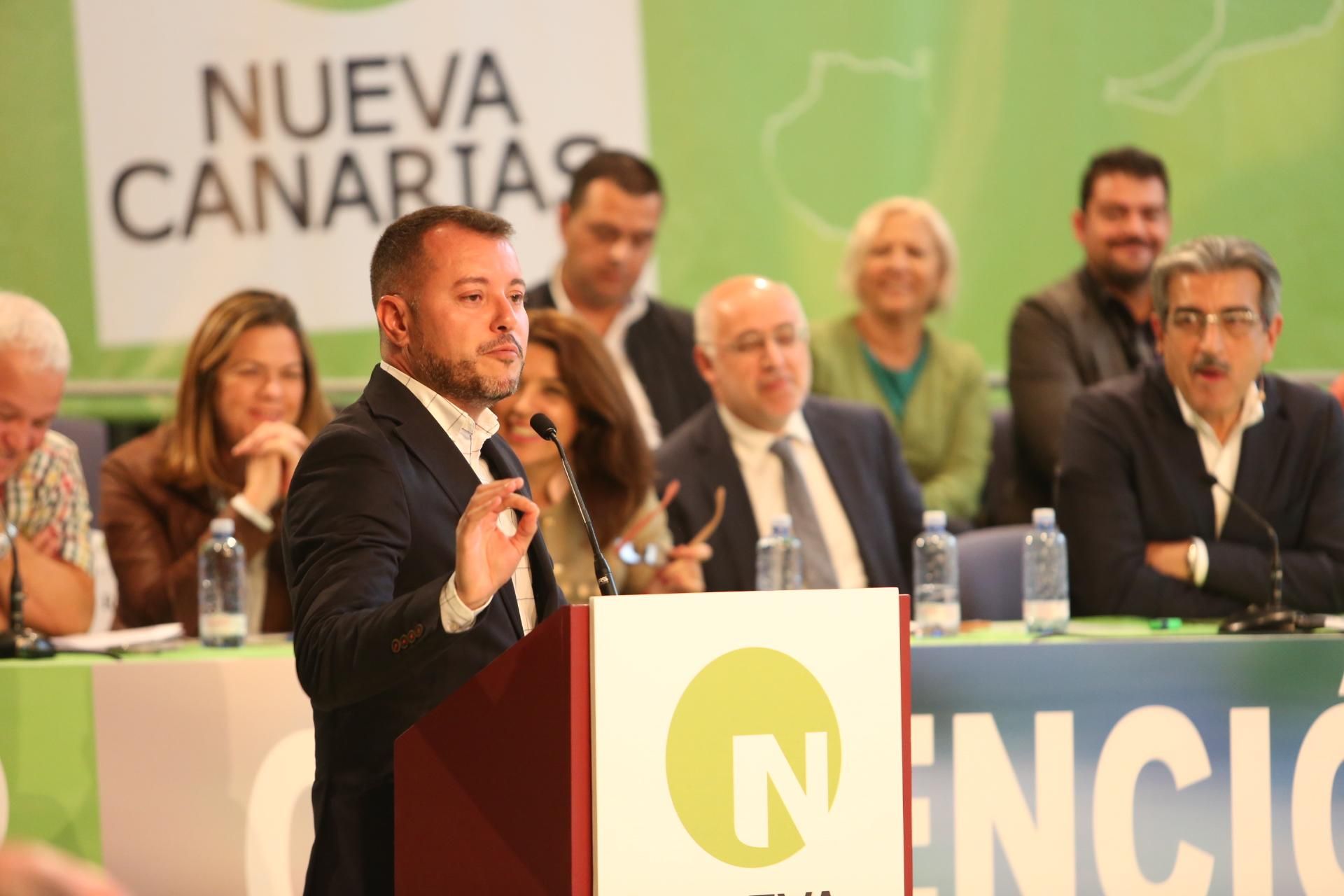 El alcalde de Gáldar Teodoro Sosa en la Convención Nacional de Nueva Canarias (ALEJANDRO RAMOS)
