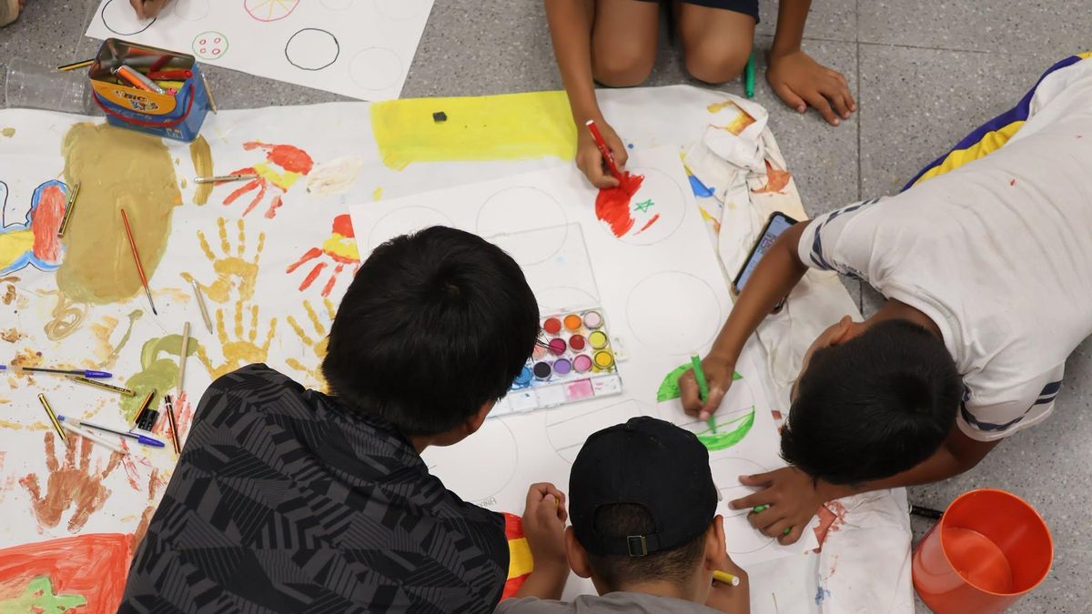 Una de las Escuelas de Verano que Cáritas realiza en la ciudad de Murcia en colaboración con el Ayuntamiento de Murcia y Fundación "la Caixa".