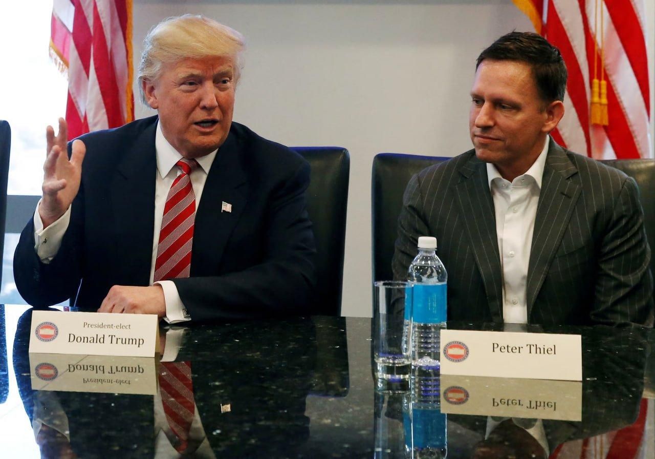 Peter Thiel fue uno de los empresarios más entusiastas de Donald Trump en 2016.