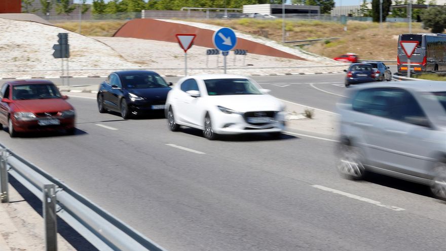 Estado del tráfico este viernes en el kilómetro 22 de la A5 carretera de Extremadura, en sentido salida de Madrid