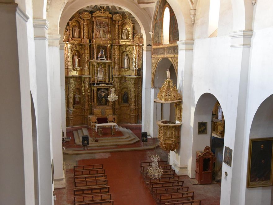 Retablo barroco de La Merced. Casi todas las iglesias de Sucre son un verdadero museo de arte.