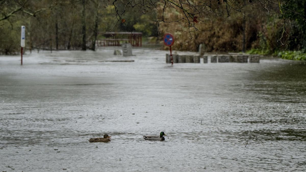 Nivel rojo el río Miño a su paso por A Peroxa, en Ourense, y alerta en el Mandeo, en A Coruña